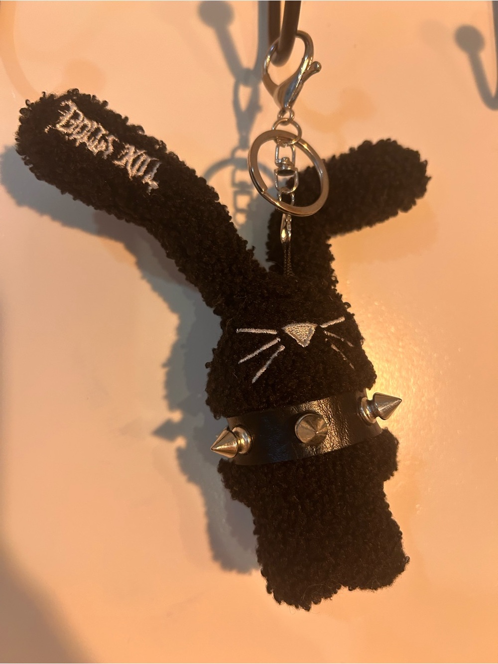CLEARANCE!!! Dolls Kill Metalcore plush Bunny - black - keychain - Purse Accesso